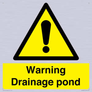 Warning Drainage pond